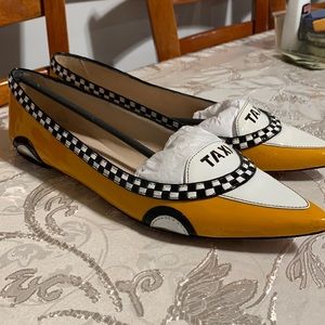 RARE Kate Spade Yellow Taxi Cab Flats Size 10